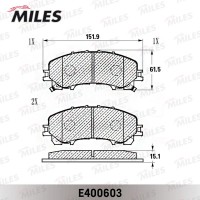 E400603 MILES Комплект гальмівних колодок дисковий гальм