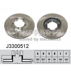 J3300512 NIPPARTS Гальмівний диск