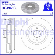 BG4968C DELPHI Гальмівний диск