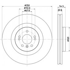 8DD 355 113-191 HELLA Гальмівний диск