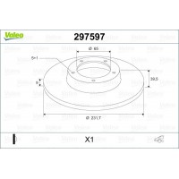 297597 VALEO Гальмівний диск