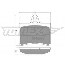 TX 13-33 TOMEX Brakes КомплеК т гальмівних колодок, дискове гальмо