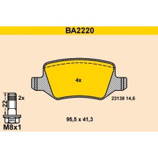 BA2220 BARUM КомплеК т гальмівних колодок, дискове гальмо