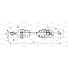 DRS6044.00 OPEN PARTS Привідний вал