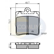 CBP0454 COMLINE Комплект гальмівних колодок дисковий гальм