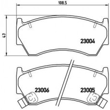 P 56 033 BREMBO КомплеК т гальмівних колодок, дискове гальмо
