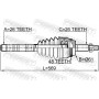 0114-ACV40L26A48 FEBEST Шарнирный комплект, Привідний вал