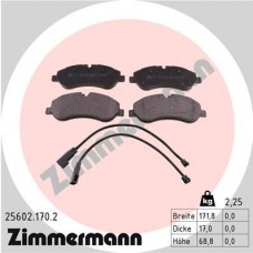 25602.170.2 ZIMMERMANN Комплект гальмівних колодок дисковий гальм