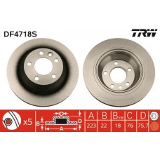 DF4718S TRW Гальмівний диск