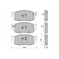 BPHY-1004 AISIN Комплект гальмівних колодок дисковий гальм