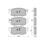 BPHY-1004 AISIN Комплект гальмівних колодок дисковий гальм