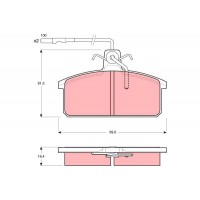 GDB422 TRW Комплект гальмівних колодок дисковий гальм
