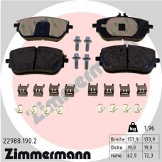 22988.190.2 ZIMMERMANN Комплект гальмівних колодок дисковий гальм