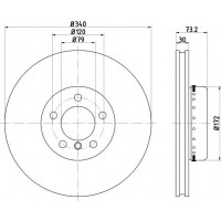 8DD 355 120-811 HELLA Гальмівний диск