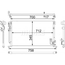 AC 485 000S MAHLE Конденсатор кондиціонера