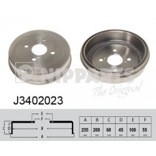J3402023 NIPPARTS Гальмівний барабан