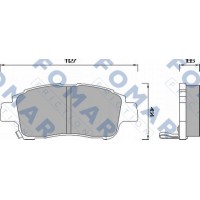 FO 920381 FOMAR Friction Комплект гальмівних колодок дисковий гальм