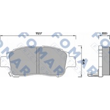 FO 920381 FOMAR Friction Комплект гальмівних колодок дисковий гальм