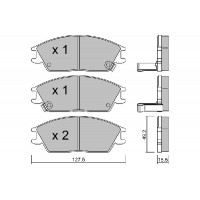 BPHY-1904 AISIN КомплеК т гальмівних колодок, дискове гальмо