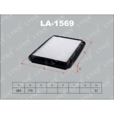 Повітряний фільтр LYNXauto LA-1569