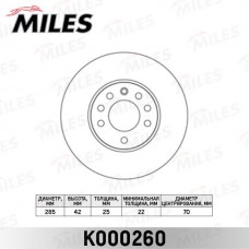 K000260 MILES Гальмівний диск