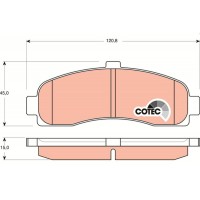 GDB1059 TRW Комплект гальмівних колодок дисковий гальм