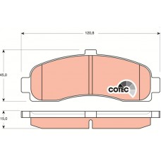 GDB1059 TRW Комплект гальмівних колодок дисковий гальм