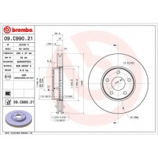 09.C990.21 BREMBO Гальмівний диск