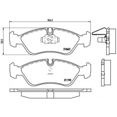 P 59 017 BREMBO Комплект гальмівних колодок дисковий гальм