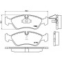 P 59 017 BREMBO Комплект гальмівних колодок дисковий гальм