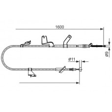 1 987 482 427 BOSCH Тросик, cтояночный тормоз
