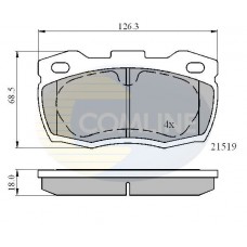 CBP01052 COMLINE Комплект гальмівних колодок дисковий гальм