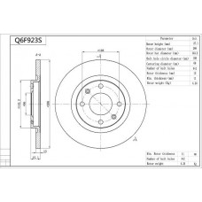 Q6F923S AISIN Гальмівний диск