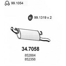 34.7058 ASSO Глушник вихлопних газів кінцевий