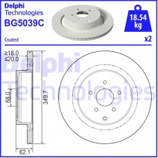 BG5039C DELPHI Гальмівний диск
