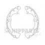 J3501038 NIPPARTS Комплект гальмівних колодок