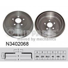 N3402068 NIPPARTS Гальмівний барабан