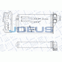 M-2070160 JDEUS Теплообмінник обігрів салону