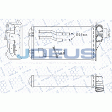 M-2070160 JDEUS Теплообмінник обігрів салону