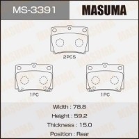 MS-3391 MASUMA Комплект гальмівних колодок