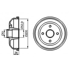 0 986 477 134 BOSCH Гальмівний барабан