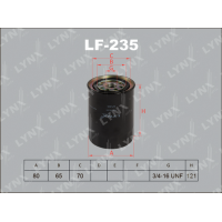 LF-235 LYNXauto Паливний фільтр