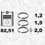 R1012400 ET ENGINETEAM Комплект поршневих кілець