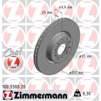 100.3300.20 ZIMMERMANN Гальмівний диск