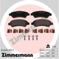 24465.190.2 ZIMMERMANN Комплект гальмівних колодок дисковий гальм
