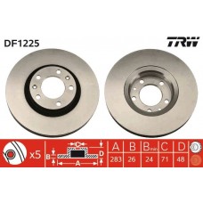 DF1225 TRW Гальмівний диск