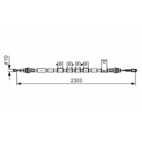 1 987 482 403 BOSCH Тросик, cтояночный тормоз