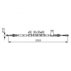 1 987 482 403 BOSCH Тросик, cтояночный тормоз