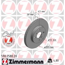 590.2580.20 ZIMMERMANN Гальмівний диск