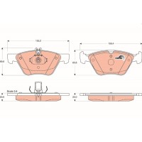 GDB1215 TRW Комплект гальмівних колодок дисковий гальм
